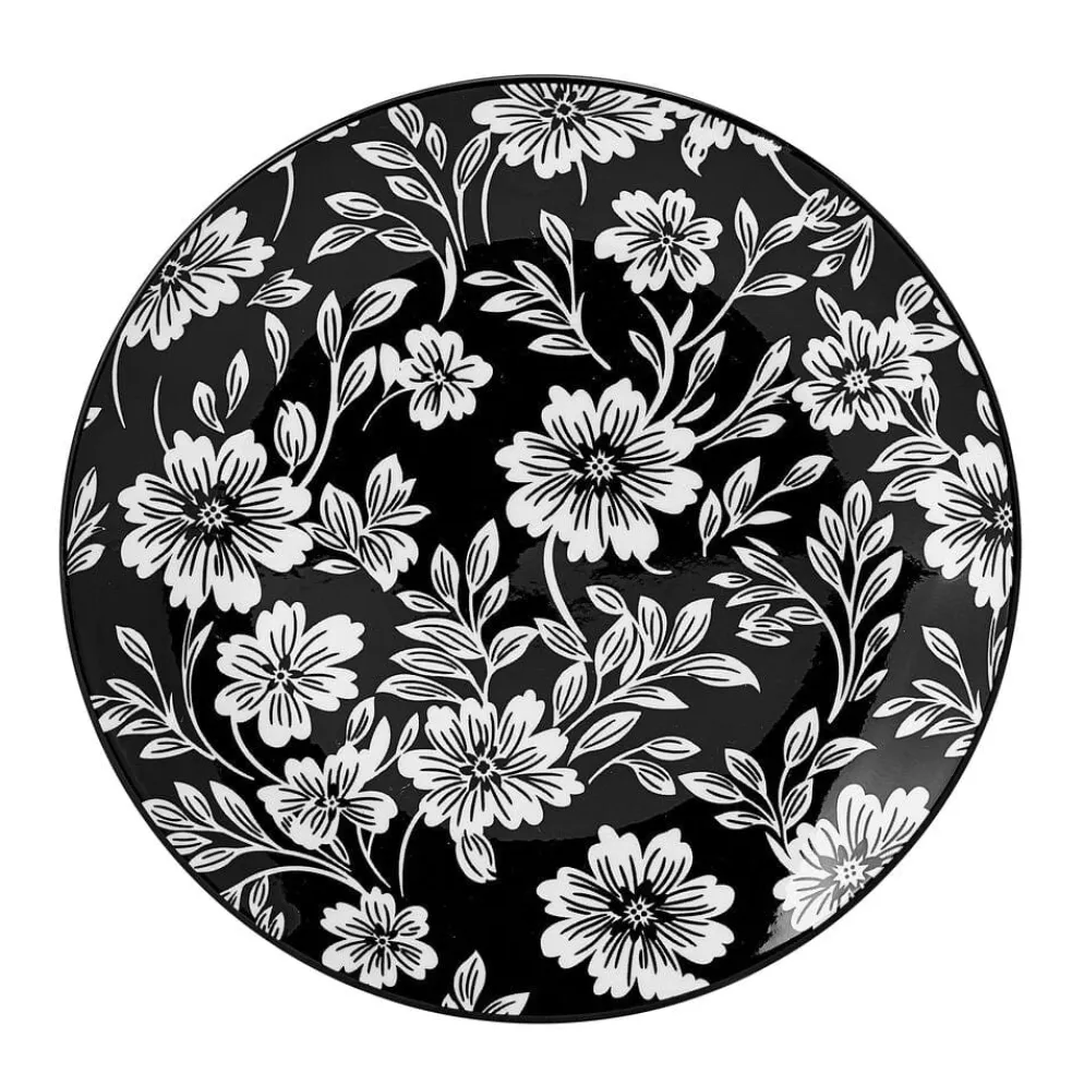 Midnight Blooms 12 Piece Dinnerware Set, Service for 4