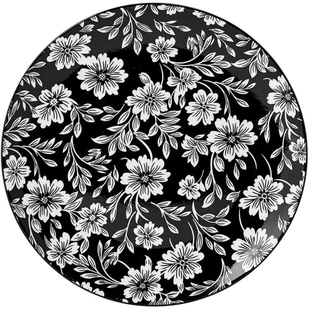 Midnight Blooms 12 Piece Dinnerware Set, Service for 4