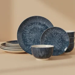 Mist 12 Piece Dinnerware Set, Service for 4