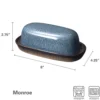 Monroe Blue Covered Butter Dish