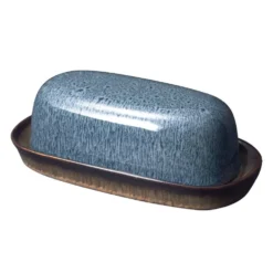 Monroe Blue Covered Butter Dish