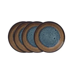 Monroe Blue Set of 4 Appetizer Plates