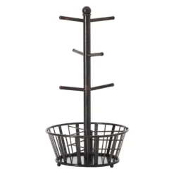Mug Tree Stand with Basket
