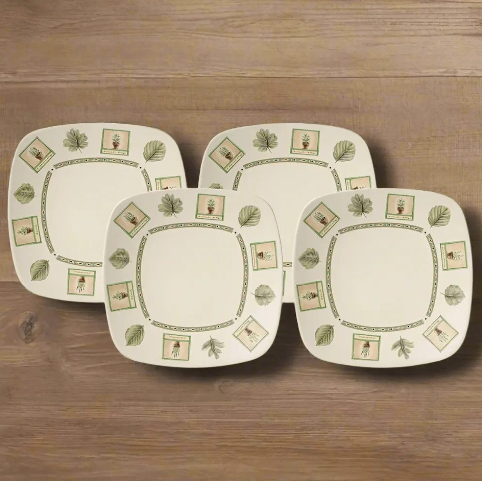 Naturewood® Set of 4 Square Dinner Plates