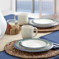 Ocean Breeze Set of 4 Dinner Plates