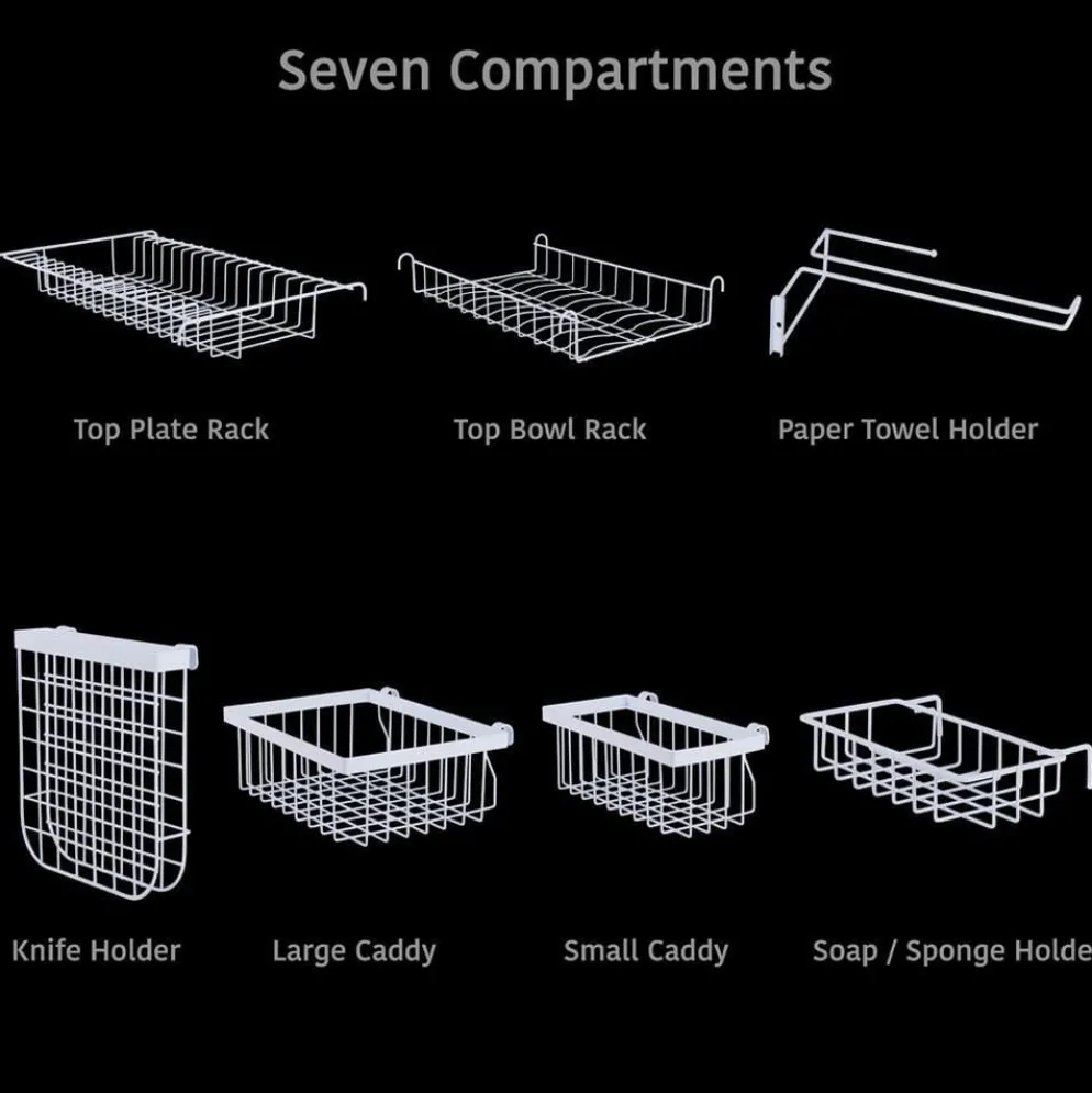 Over the Sink 2 Tier Expandable Organizer Dish Drying Rack