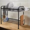 Over the Sink 2 Tier Organizer Dish Drying Rack, 31 Inch