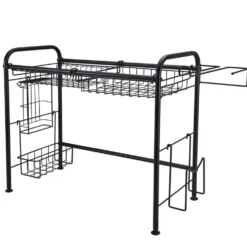 Over the Sink 2 Tier Organizer Dish Drying Rack, 31 Inch