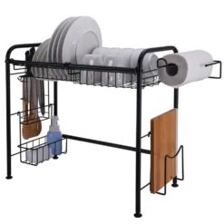 Over the Sink 2 Tier Organizer Dish Drying Rack, 31 Inch