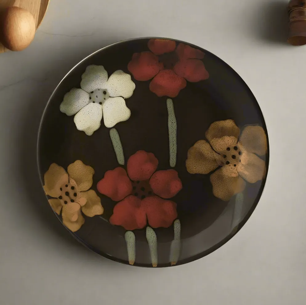Painted Poppies Accent Salad Plate