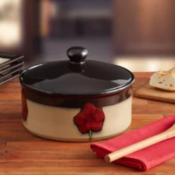 Painted Poppies Covered Casserole