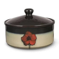 Painted Poppies Covered Casserole