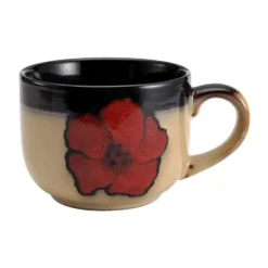 Painted Poppies Jumbo Soup Mug