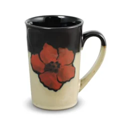 Painted Poppies Latte Mug