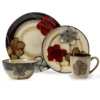 Painted Poppies 32 Piece Dinnerware Set, Service for 8