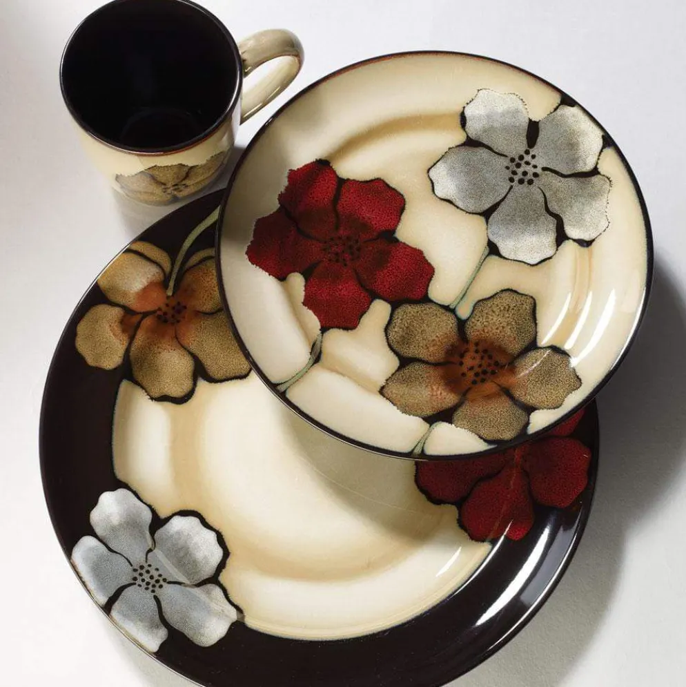 Painted Poppies 32 Piece Dinnerware Set, Service for 8
