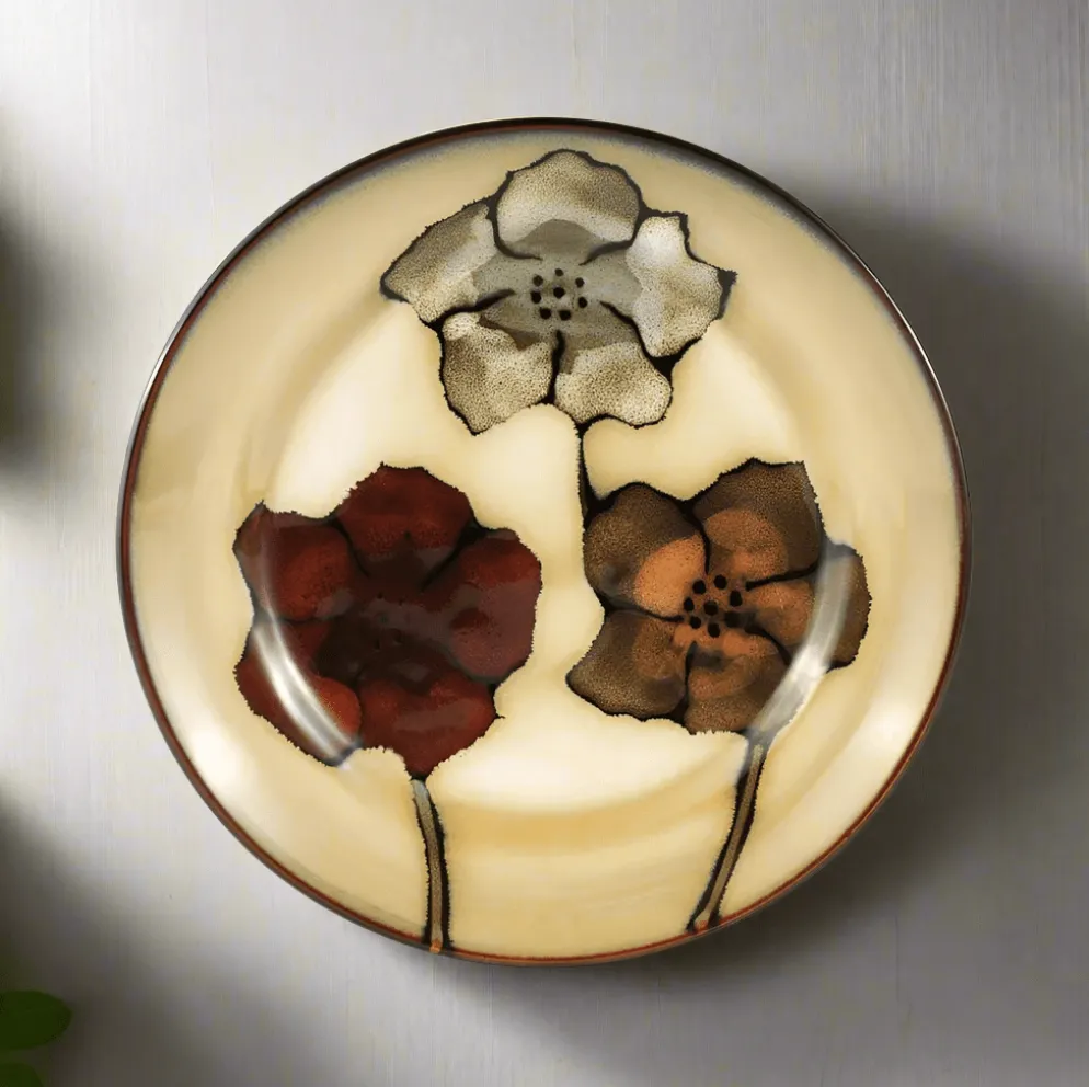 Painted Poppies Salad Plate
