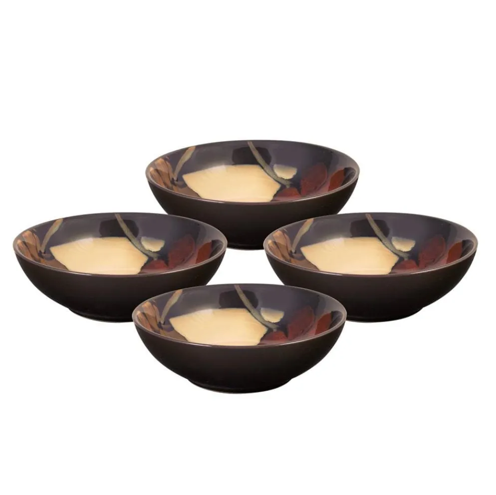 Painted Poppies Set of 4 Individual Pasta Salad Bowls