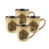 Painted Poppies Set of 4 Mugs