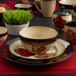 Painted Poppies Soup Cereal Bowl