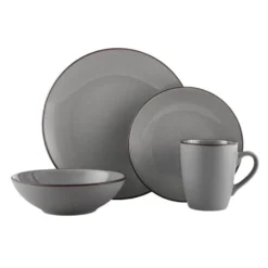 Pierce Gray 16 Piece Dinnerware Set, Service for 4