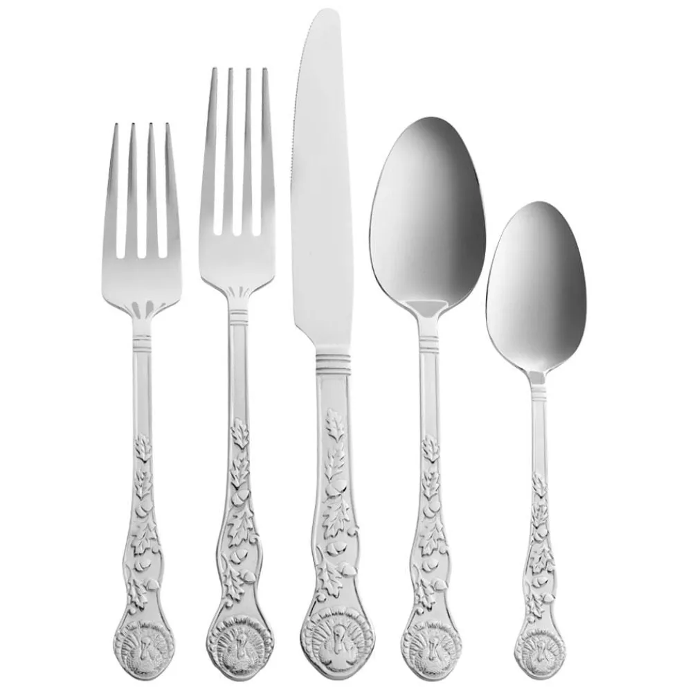 Plymouth 20 Piece Turkey Flatware Set, Service for 4