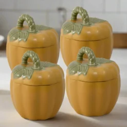 Plymouth Set of 4 Pumpkin Covered Dishes