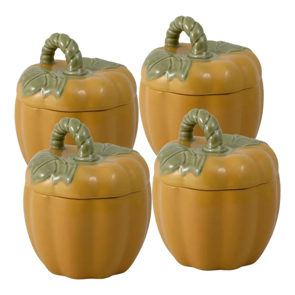 Plymouth Set of 4 Pumpkin Covered Dishes