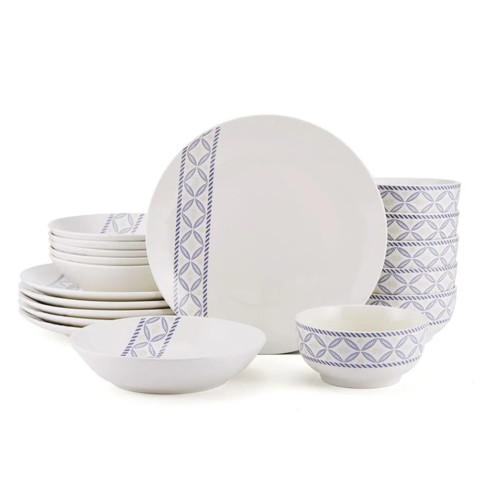 Preslie 18 Piece Dinnerware Set, Service for 6