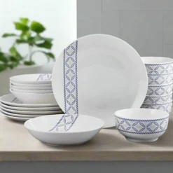 Preslie 18 Piece Dinnerware Set, Service for 6