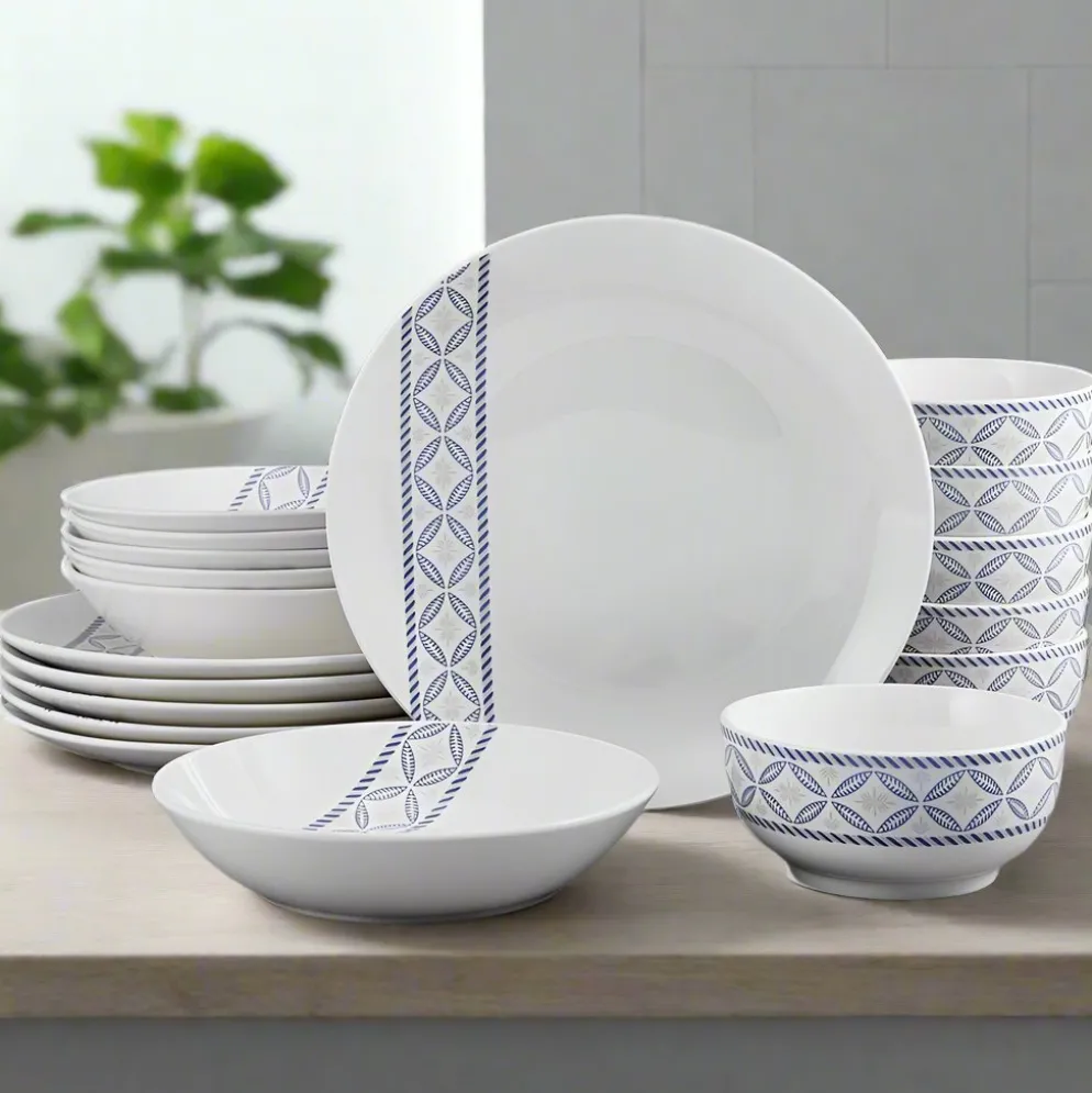 Preslie 18 Piece Dinnerware Set, Service for 6