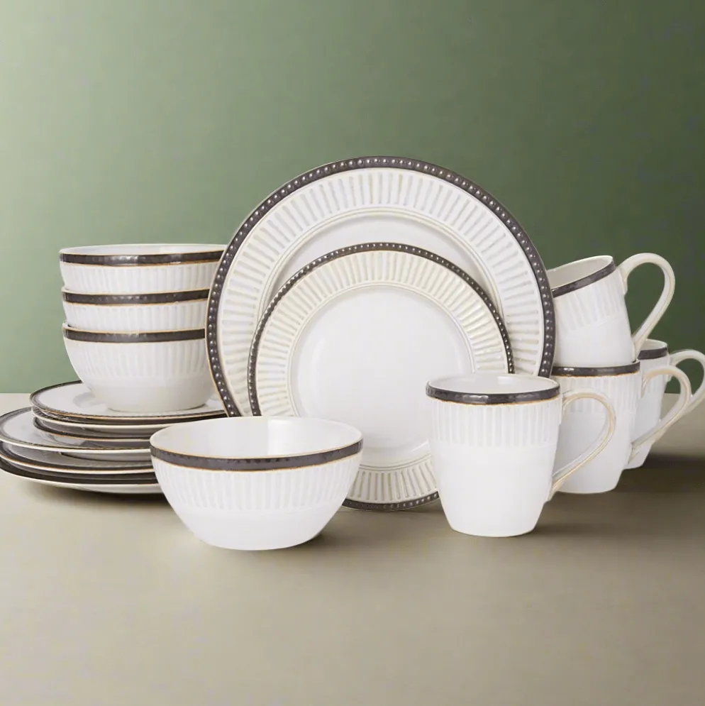 Promenade Column 16 Piece Dinnerware Set, Service for 4