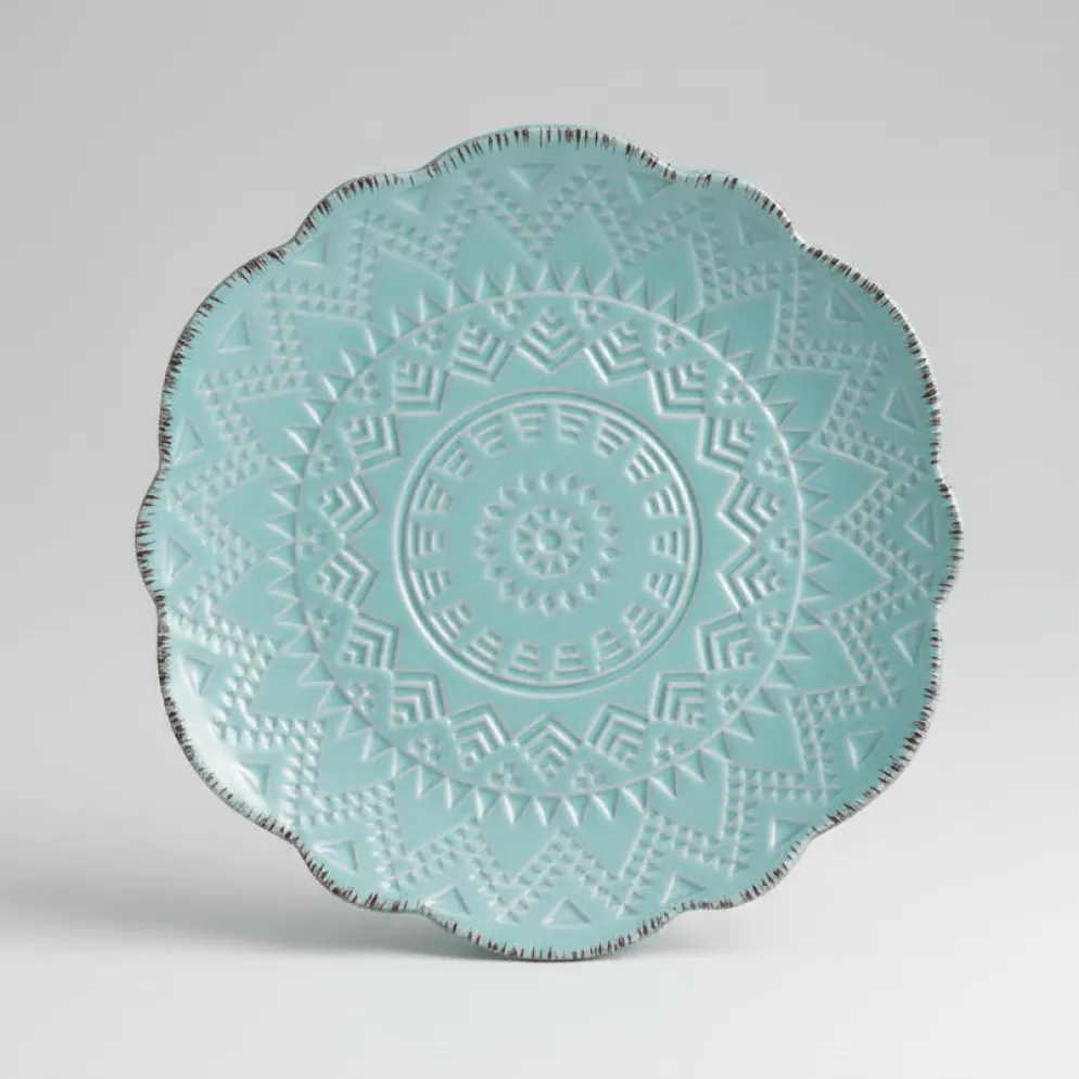 Remembrance Teal Salad Plate