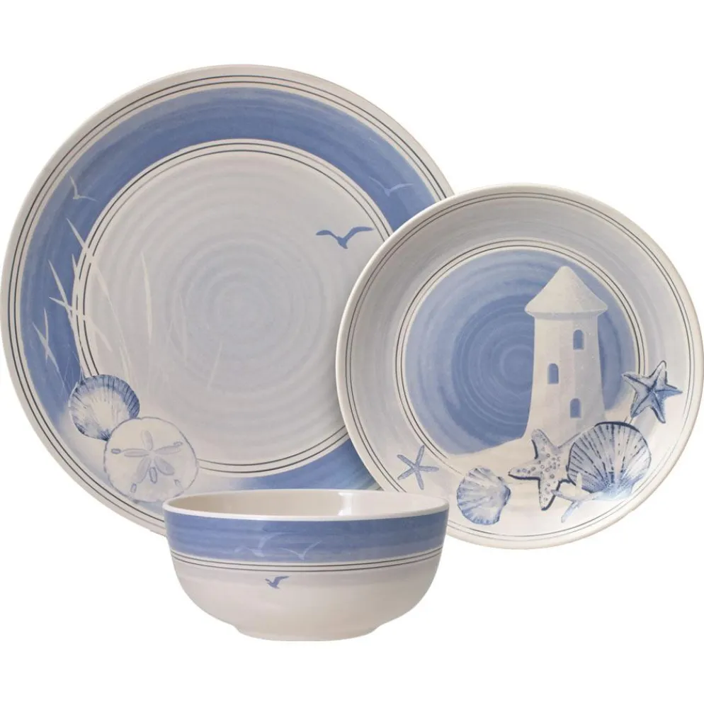 Rio Beach House Outdoor Melamine Dinnerware Set