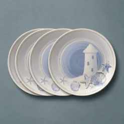 Rio Beach House Set of 4 Outdoor Melamine Salad Plates