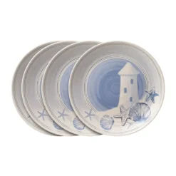 Rio Beach House Set of 4 Outdoor Melamine Salad Plates