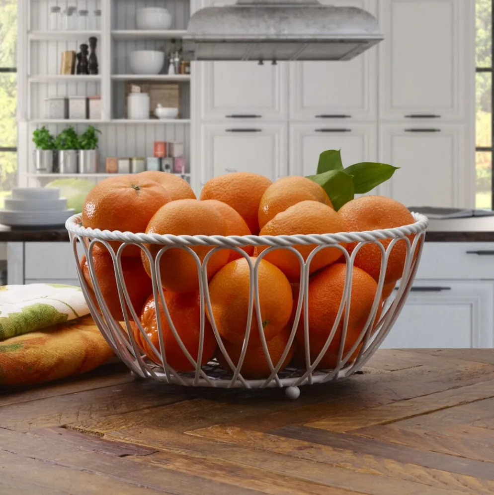 Rope Fruit and Bread Basket White