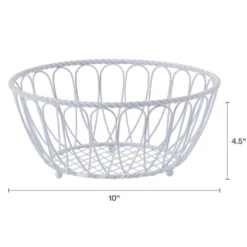 Rope Fruit and Bread Basket White