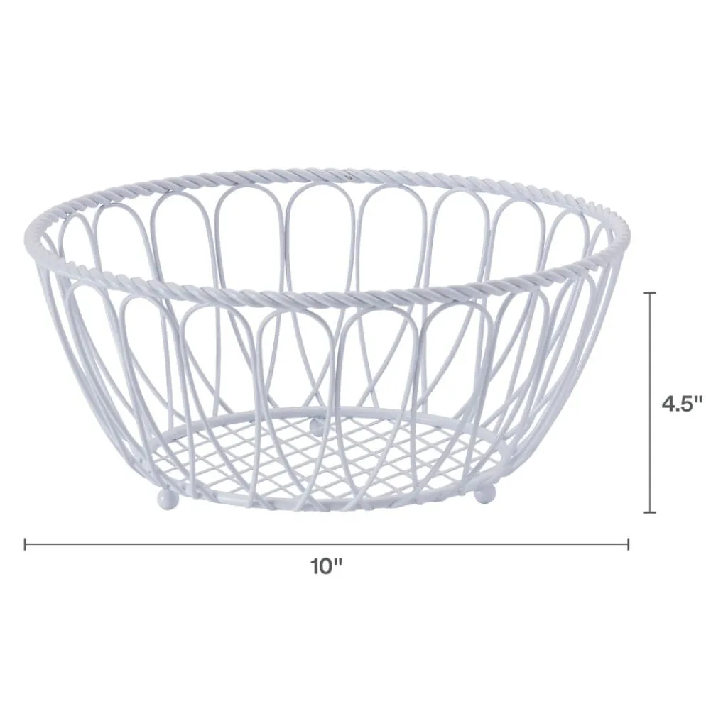 Rope Fruit and Bread Basket White
