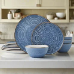 Rowan Blue 12 Piece Set, Service for 4