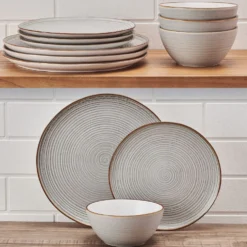 Rowan Gray Service 12 Piece Set, Service for 4