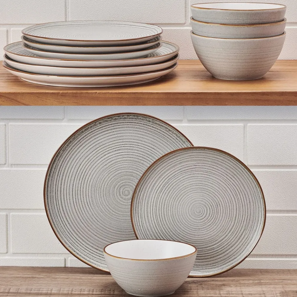 Rowan Gray Service 12 Piece Set, Service for 4