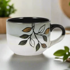 Rustic Leaves Jumbo Soup Mug