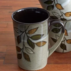 Rustic Leaves Latte Mug