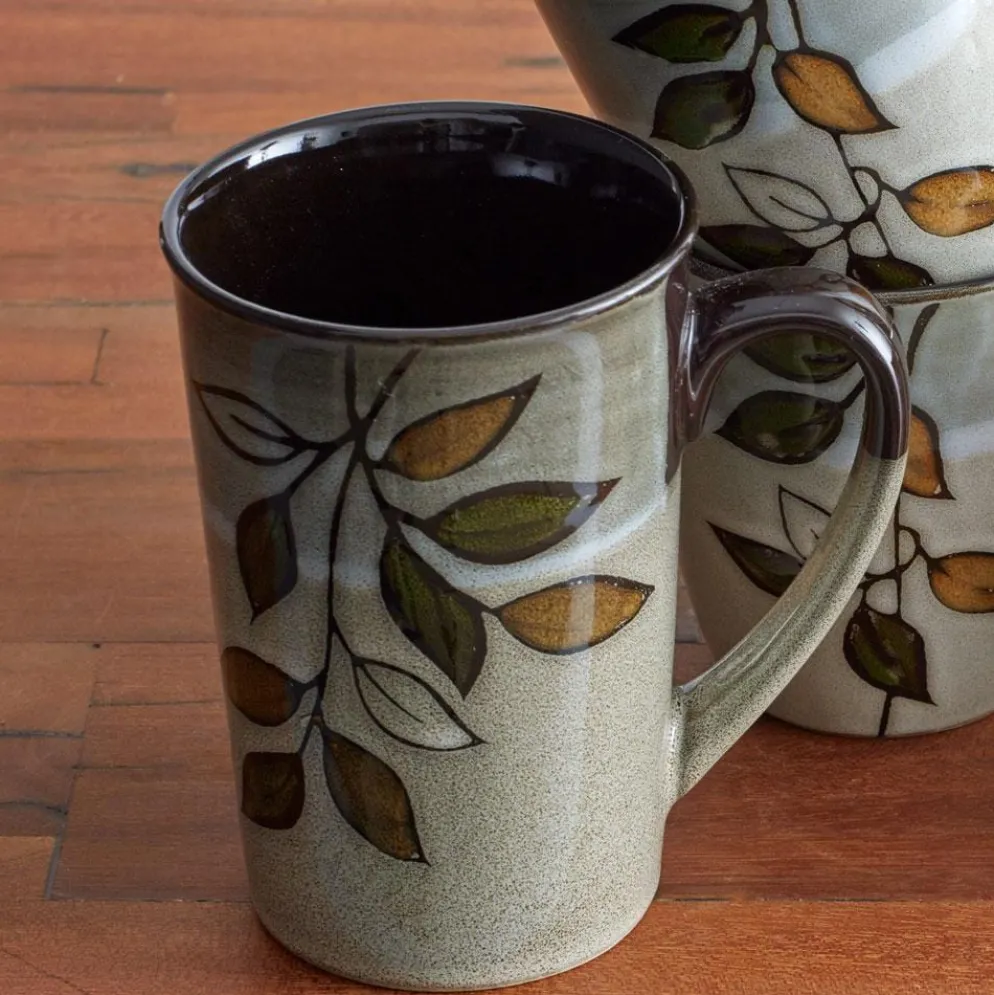 Rustic Leaves Latte Mug
