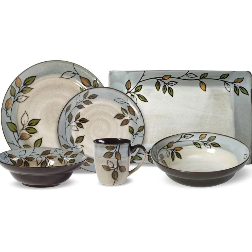 Rustic Leaves Service for 8 with Serveware