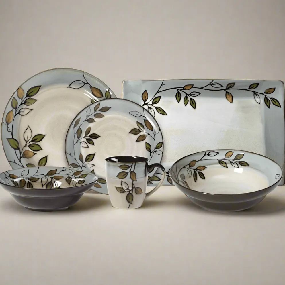 Rustic Leaves Service for 8 with Serveware
