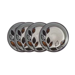 Rustic Leaves Set of 4 Appetizer Plates