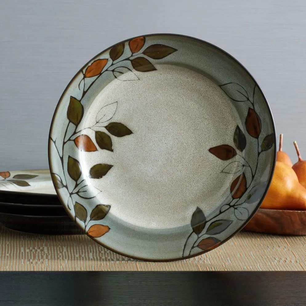 Rustic Leaves Set of 4 Dinner Plates