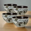 Rustic Leaves Set of 4 Fruit Bowls